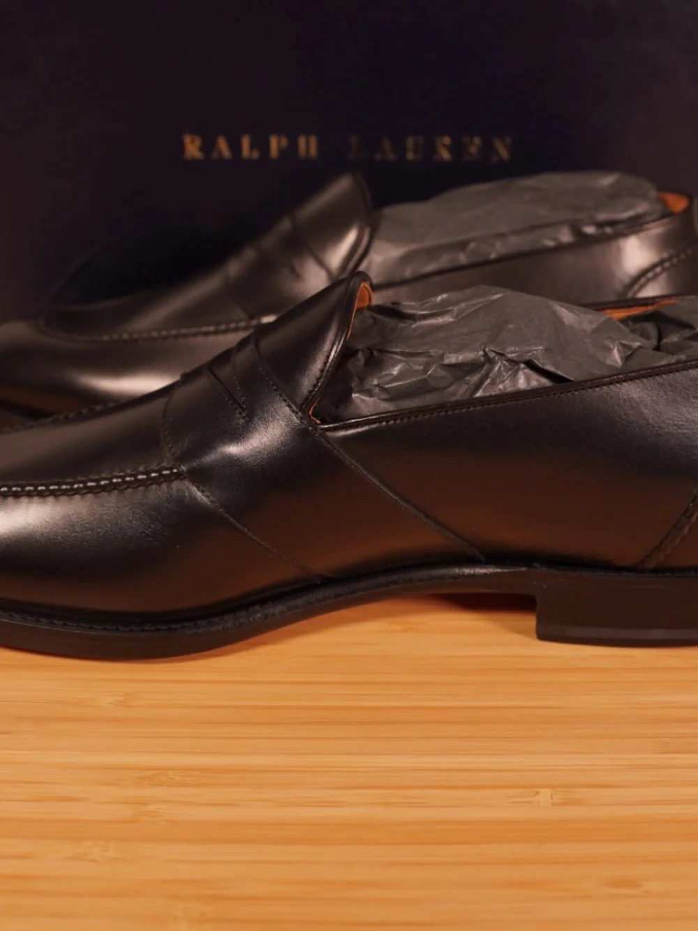 Ralph Lauren Purple Label Meegan Penny Loafer Black Size 11 D